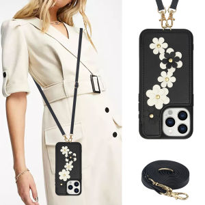 Vỏ cho iphone14 pro max với dây đeo chéo dây đeo điện thoại di động vỏ điện thoại thẻ khe cắm trường hợp da trường hợp với đồ đựng thẻ trường hợp bìa với dây thừng đeo móc cho Apple iphone 15 pro max 14 pro max 13 Promax 11 12 pro max 14pm 15PM 14 Plus x