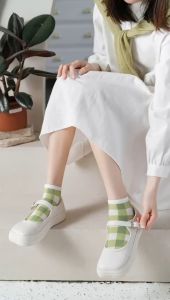 BEE - Kaos Kaki Wanita Motif Lemon Hijau Ankle Sock Korea Fashion Import SC 12