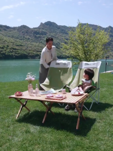 [COD]Urban wave Kursi Lipat Outdoor SandaranTinggi DenganKepala Busa Kursi Lipat Portable Beban200kg