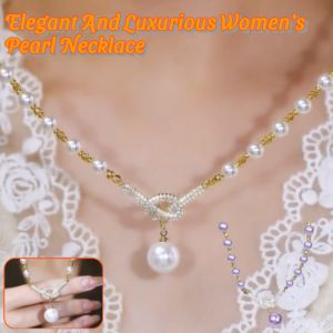 Elegant Luxurious Pearl Necklace Purple Diamond Pearl Clavicle Chain Fashion Jewelry Bring Good Luck And Wealth紫色满钻珍珠项链