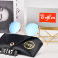 Fashion Brand Designer Women Men Circle Glasses Round Sunglasses Outdoor Popular Metal Sunglasses Eyewear 3447. 