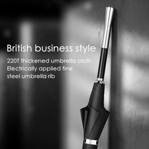 Payung mewah untuk lelaki perniagaan 115cm panjang mengendalikan payung besar Windproof 8K Golf Designer payung Corporation hujan lebat