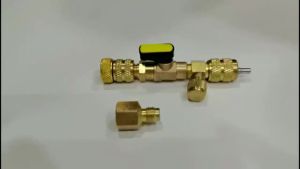 Valve Core Remover Installer Tool with Dual Size SAE 1/4 & 5/16 Port for R410 R32 R22 R12 R407 R404 R600 HVAC System valve Core Remover Installer Tool R410A R22 AC Schrader Valve Core Remover Dual Size 1/4" & 5/16" Port HVAC Valve Core Removal