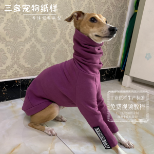 Pet Clothing Pattern Drafting for Beilin Tong Dog Greyhound Biplane Pet Clothes Sample Template Winter Spring Autumn Season