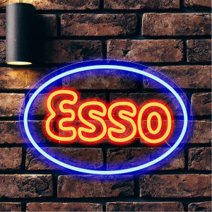 1 Piece of Esso Garage LED Neon Light Decoration Sign Used for Garage Wall Lubrication Oil Store Gas Station Display Lighting