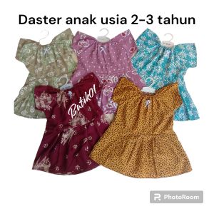 PILIH WARNA DASTER ANAK PEREMPUAN USIA 2-3 TAHUN DRESS ANAK PEREMPUAN TERLARIS MURAH