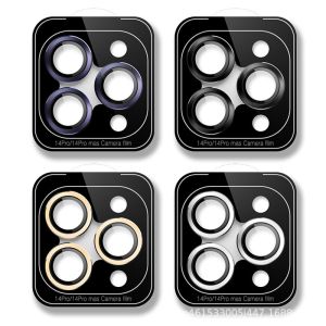 Metal Camera Lens Protector For iPhone 16 Pro Max 16 Plus 15 Pro max 15 Pro 14 Plus Tempered Glass+Aluminum Frame Full Coverage Protective Circle Ring Cover For iPhone 15 Plus 14 Pro 13 Pro Max