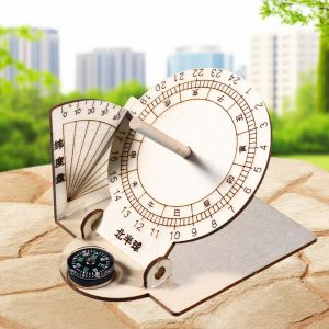 Bộ Đồ Chơi Tự Làm Đồng Hồ Mặt Trời Xích Đạo Bằng Gỗ Mô Hình Giáo Dục Khoa Học Đồ Chơi Lắp Ráp Cho Trẻ Em Phụ Kiện Bàn Học Với Chủ Đề Động Vật & Thiên Nhiên