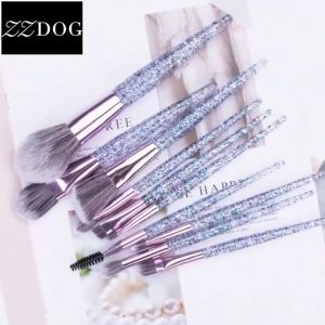10pcs Beauty Makeup Brush Set Cystal Handle Stylish Brush Brush Foundation Brush Eye Shadow Brush Concealer