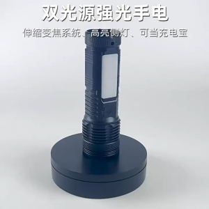 Super Bright Dual Light Source LED Flashlight lampu suluh mudah alih COB Side Light bateri terbina dalam USB boleh dicas semula Zoom lampu suluh dengan paparan bateri lampu kuasa elektronik