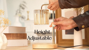 Crystal Candle Warmer Lamp with Timer & Dimmer Switch Table Lamp Birthday Gifts with 2 bulbs