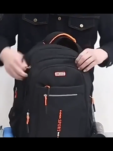 Fashionable versatile mens casual simple backpack - durable and waterproof Oxford fabric double-shoulder bag 旅行双肩背包