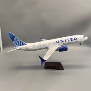 1:85 Scale 47CM Toy Planes For Boys B737-800 United Airlines Aircraft Model with Base Landing Gear Resin Aircraft Model Ornament