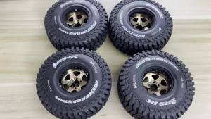 4 Lốp Xe Leo Núi 120mm X 40mm Có Mút Xốp Bên Trong Dành Cho Xe RC 1/10 TRX4 SCX10 Capra Axial RBX10 - Lốp Xe Leo Núi (4 Cái)