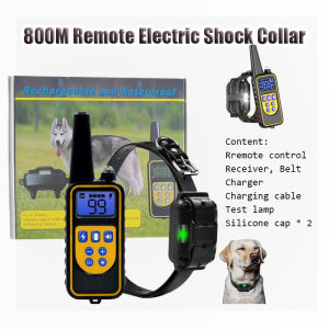 800M Dog Training Collar Rechargeable Waterproof Electric Shock Vibration Sound Anti Barking Device For Dog Pet Shock