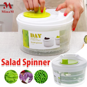 Salad Spinner Food Dehydrator Vegetables Salad Spinner Fruits Vegetables Dryer Quick Dry Keeper Dry Off Fruits Washer Drain Basket with Handler