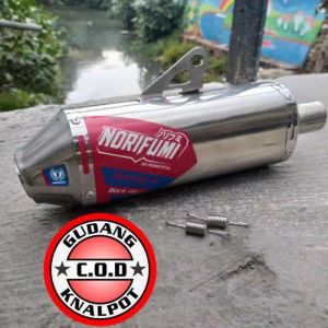 knalpot racing norifumi rocket 4 borup silencer only diameter 38mm for klx 150 dtracker crf 150l wr 155 suara ngebas padat