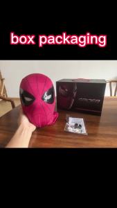 Bandai | Hot New //Spider-Man 1:1 Scale /Electronic Mask With Moving Glowing Eyes Ring Control Cosplay Wearable Toy Halloween Xmas Gift
