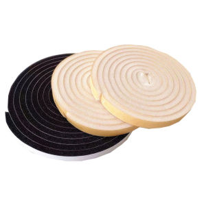 Door Weather Stripping White Grey Black High-Density Foam Tape Roll Neoprene Rubber Adhesive Weatherstrip Door Seal Window Foam Insulation Tape