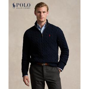 Polo Ralph Lauren Men Cable-Knit Cotton Quarter-Zip Sweater