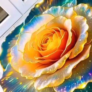 MT 3D three-dimensional flower floor mat for home bathroom living room sofa coffee table cushion non-slip computer chair cushion dressing table bedroom bedside cushion (50cm x 50cm )