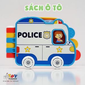 Đồ Chơi Sách Ô tô Âm Nhạc Tiếng Anh TOYKINGDOM Theo Chủ Đề Xe Bus Cảnh Sát Cứu Hỏa