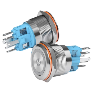 LANBOO | High Current Metal Button Switch with LED Power Start Pushbutton Reset Waterproof 22mm
