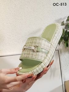 OCTAVIA Sandal Slide Slip On Wedges Soft Tweed Wanita OC-513 (FREE BOX)