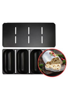 Three Capacities 4-Link Non-Stick Christmas Bread Baking Mold STOLLEN Cake Christmas Celebration Aluminum Coated Baking Tools