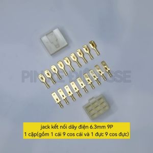 Jack kết nối dây điện 9P loại 6.3mm dành cho ô tô xe máy cao cấp(gồm đầu ghim)