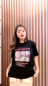 T SHIRT SNOOPY STORY KAOS OVERSIZE ATASAN WANITA