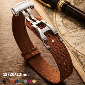Canvas Nylon Strap 18mm 20mm 22mm for Hamilton for Omega Sport Waterproof Watch Band Universal Fabric Folding Buckle Watchband