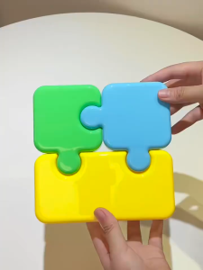 [SG Seller] Puzzle Lunch Box (2 colors available) I Snack Box I Lunch Box for kids small Whimsy World Picnic Box Storage