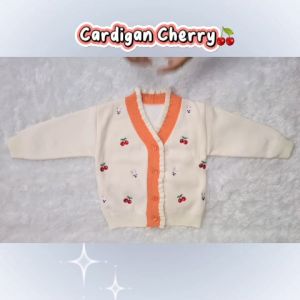 CG1 CHERRY LYME/Cardigan Knit Anak Cewek Tebal Halus IMPORT