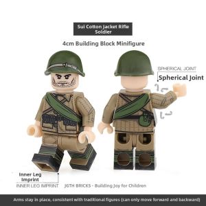 Winter Coat Soldier Figure with Rifle Assembly Toy