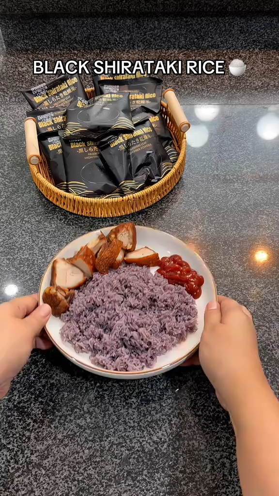 Black shirataki rice 100g Shiritaki rice original low carb Shirataki dried rice Konjac rice More healthier diet