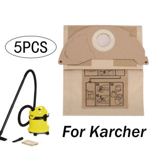 5 Buah Karcher Paper Filter Bag WD2 MV2 A2004 WD 2200 Kantong Debu 6.904-322 Series Kantong Debu