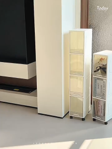 Worthbuy Multi-Layer Space-Saving Storage Rack Narrow Rolling Organizer Kabinet Penyimpanan Ruang Sempit Beroda