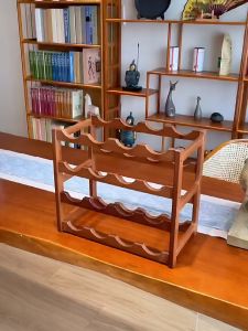 Bamboo Wine Rack Organizer 6/9/16 Bottles 2/3/4Layers Display Waterproof Anticorrosive Living Room Wooden Wine Holder