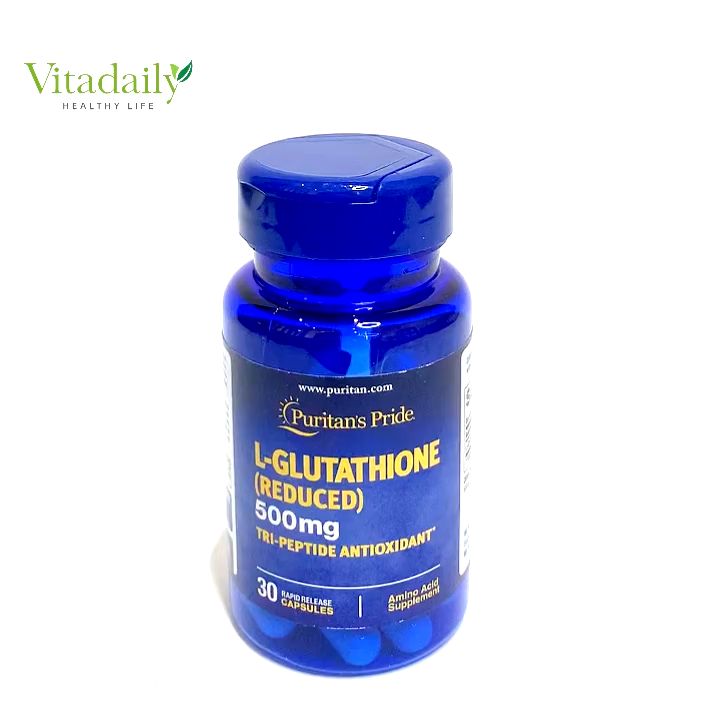 puritan's pride l-glutathione Viên Uống Trắng Da Puritan's Pride L-Glutathione 500mg main image 0