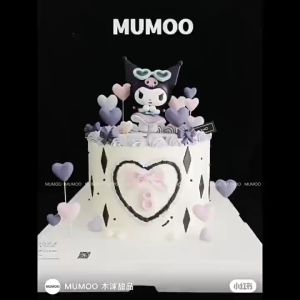 [Ready Stock] Sanrio Kuromi Cake Decoration Cake Topper 库洛米手办三丽鸥新幸运暗黑系列公仔 蛋糕摆件