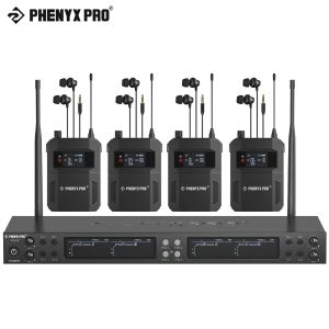Phenyx Pro PTM-33 Mono Wireless in Ear Monitor System 4-Channel 4 Bodypacks for Studio/Band