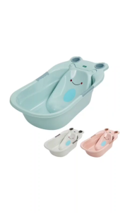 Thau chậu tắm GIA LONG / HOKORI cho bé nhựa VIỆT NHẬT - Hình ếch ván tựa lưng - 2203/9029