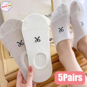 Bowknot tất hài cô gái ngọt ngào mùa hè JK Lolita Dễ Thương Kawaii vớ phụ nữ Nhật Bản Phong Cách Màu Trơn đen trắng vớ ngắn