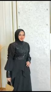 Dehadi Fs Queena Maxi Dress Kondangan Bahan Ceruty Babydoll Mix Burkat Model Terbaru Kekinian Elegant
