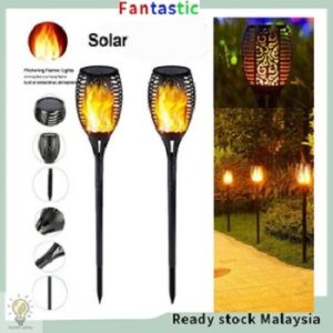 Fantastic Lampu Raya Solar Flame Lamp Flickering IP65 Waterproof Outdoor Garden LED Lighting Pathway Light Lampu Hiasan Outdoor Lamps