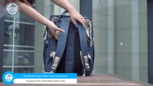 Tas Perlengkapan Bayi Multifungsi 2in1 Kasur Tidur Diaper Bag KIDDIE SPLASH