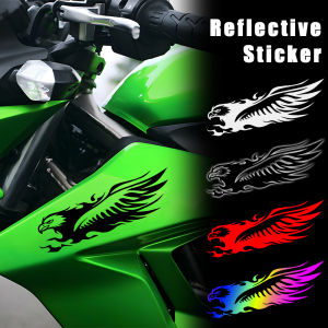 A Pair of Eagle Reflective Sticker Motorbike Head Body Decorative Sticker Car Windscreen Bumper Scratches Masking Sticker Waterproof Decal