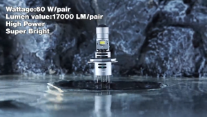 Novsight N91 Projector Lens 6500K White LED Car Headlight Bulb H4 H7 H11 9005 HB3 9006 HB4 60W 17000LM LED Light for Car High/Low Beam Fog Light