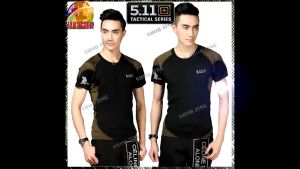 เสื้อยืดแฟชั่นผู้ชายสไตล์เกาหลีแนวสตรีท เสื้อยืดแขนสั้น-ยาว5.11Tactical เสื้อคอกลมได้ทุกลุค เท่ห์สุดๆไม่ต้องรีด ไม่ยืด ไม่ย้วย ผ้านุ่ม